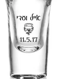 הדפסה על כוס צ'ייסר 30 מ"ל