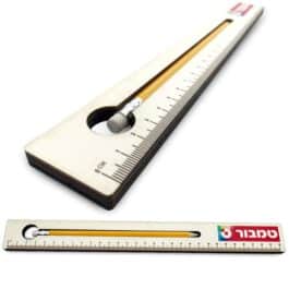 סרגל עץ עם עפרון – הדפסה על סרגלים