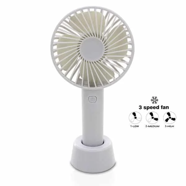 בריזר - מאוורר USB שולחני נייד נטען – לבן