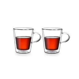 הונדורס – זוג כוסות עם דופן כפולה וידית