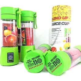 בלנד אפ - מיני בלנדר - שייקר נייד נטען ב-USB, צבע ירוק, הדפסה ממותגת, השומר הצעיר