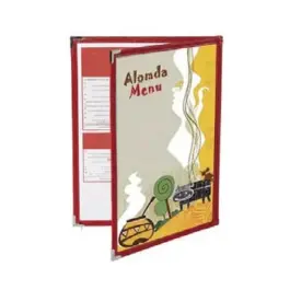 אוגדן לתפריט A4 שקוף וכפול