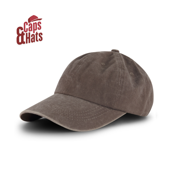 Dad Cap Stone Wash – חום כהה