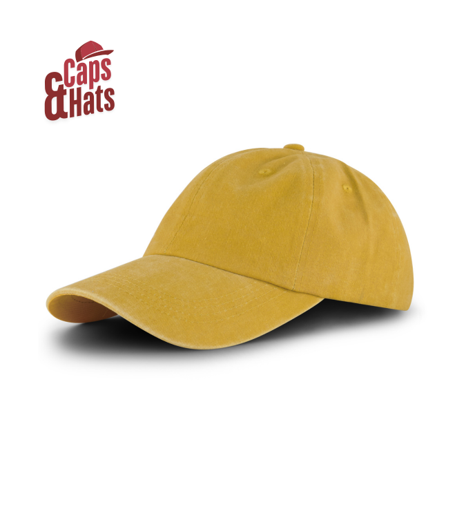 Dad Cap Stone Wash – חרדל