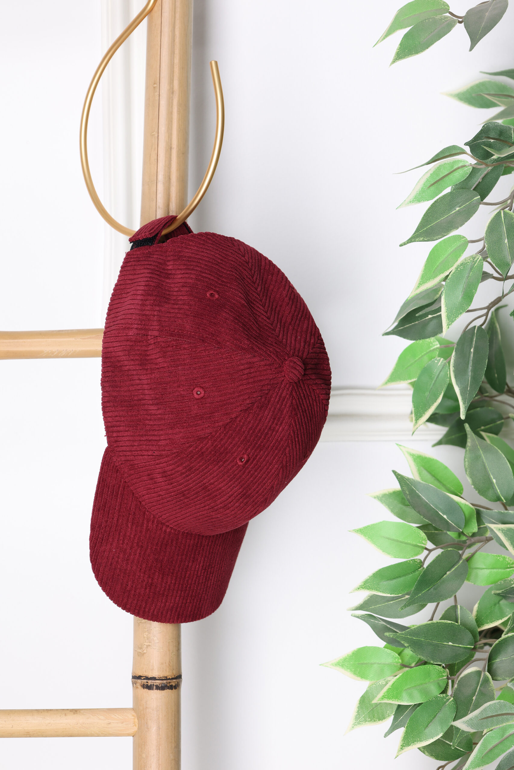 כובע דד קאפ קורדרוי – Corduroy Dad Cap – בורדו