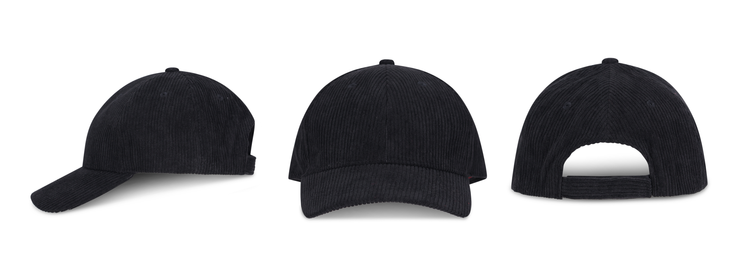 כובע דד קאפ קורדרוי – Corduroy Dad Cap – שחור