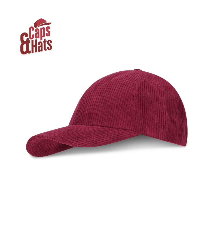 כובע דד קאפ קורדרוי – Corduroy Dad Cap – בורדו